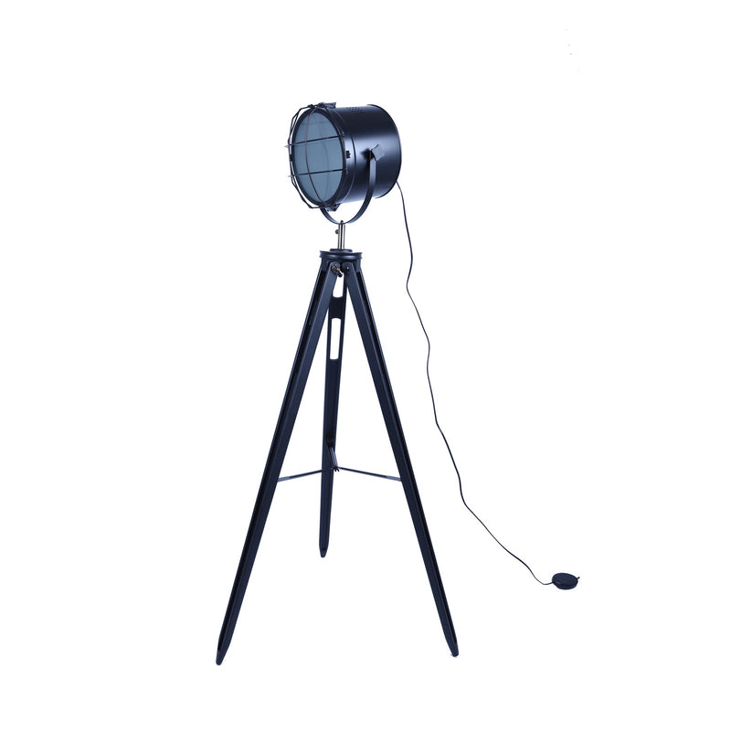 158cm Nautical Tripod Floor Lamp w Matte Black Lamp Head Searchlight Spot Light Payday Deals