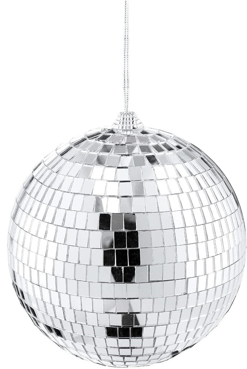 6x Hanging Mini Disco Balls Shiny Silver Mirror Party Halloween Reflect 4cm  Bulk