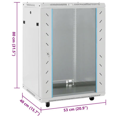 15U Network Cabinet 19" IP20 Grey 53x40x80 cm Payday Deals