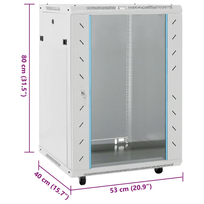 15U Network Cabinet 19" IP20 Grey 53x40x80 cm Payday Deals