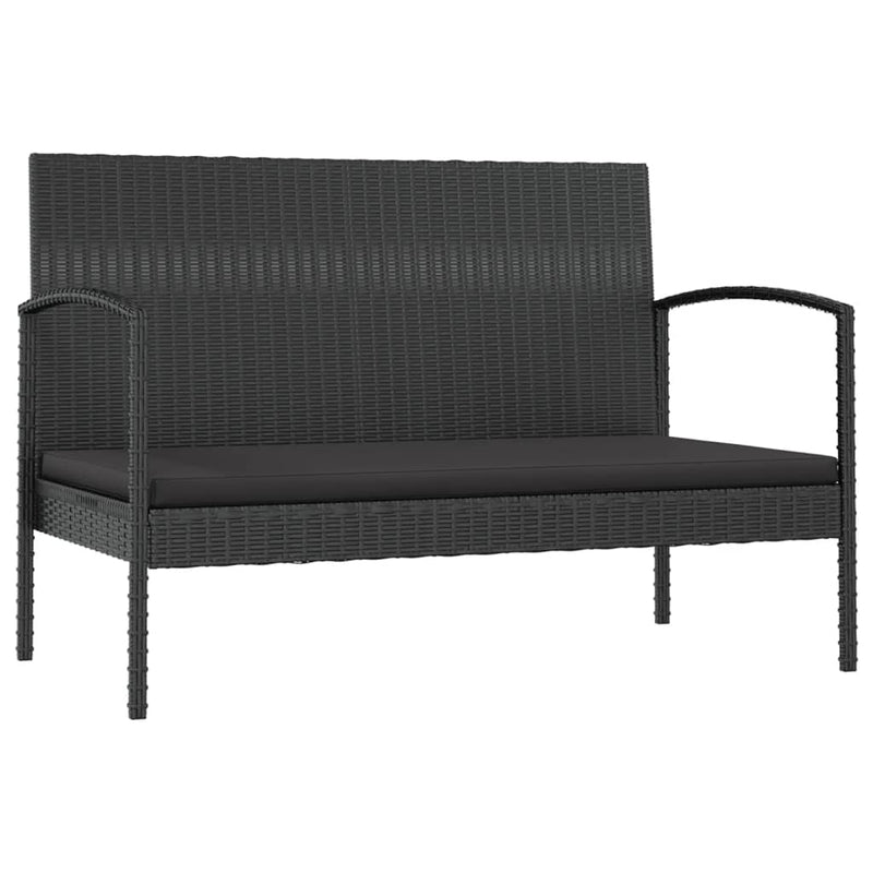 16 Piece Garden Lounge Set with Cushions Poly Rattan Black Payday Deals