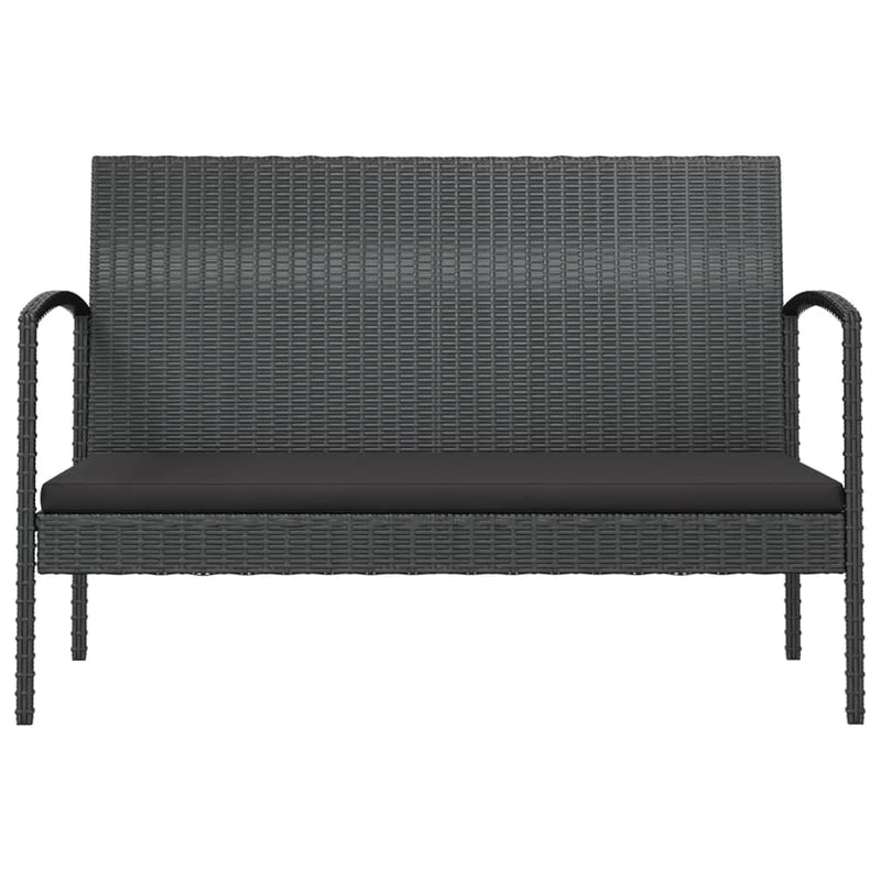 16 Piece Garden Lounge Set with Cushions Poly Rattan Black Payday Deals