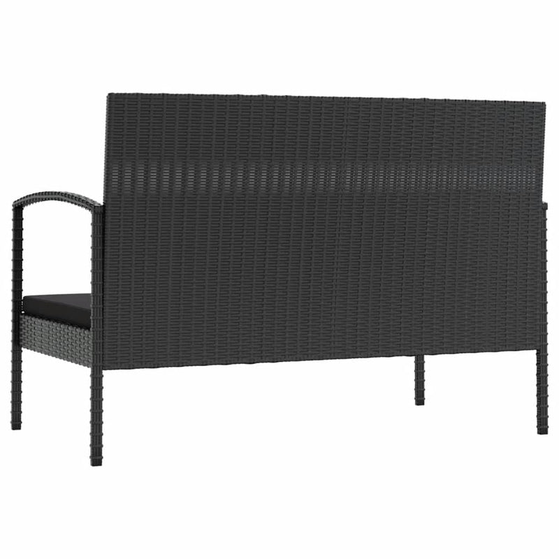 16 Piece Garden Lounge Set with Cushions Poly Rattan Black Payday Deals