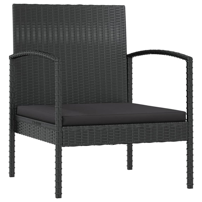 16 Piece Garden Lounge Set with Cushions Poly Rattan Black Payday Deals