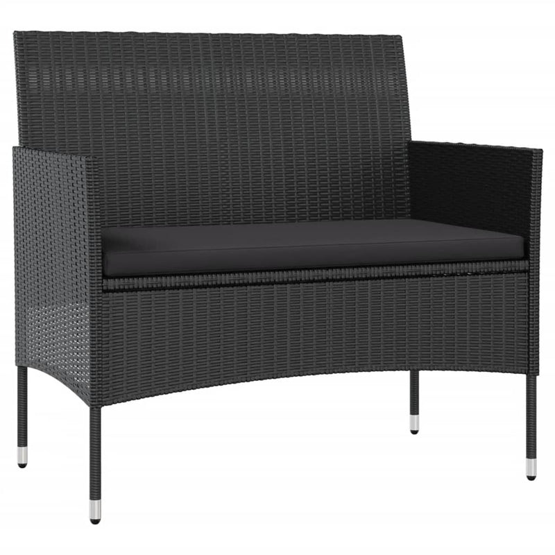 16 Piece Garden Lounge Set with Cushions Poly Rattan Black Payday Deals