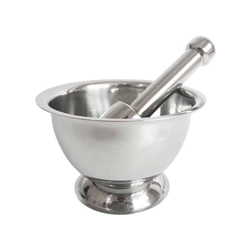 16cm Stainless Steel Mortar And Pestle Set Garlic Crusher Spices Herbs Grinder Payday Deals