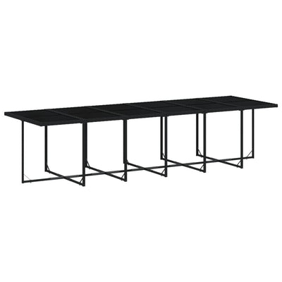 17 Piece Garden Dining Set with Cushions Black Poly Rattan Payday Deals