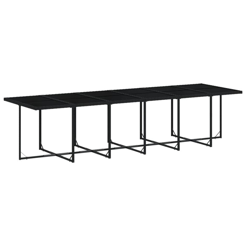 17 Piece Garden Dining Set with Cushions Black Poly Rattan Payday Deals