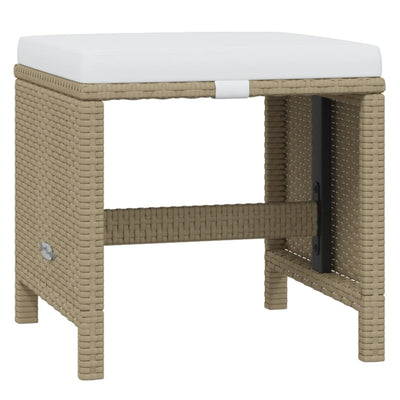 17 Piece Garden Dining Set with Cushions Poly Rattan Beige Payday Deals