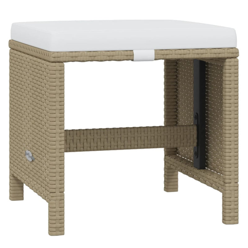 17 Piece Garden Dining Set with Cushions Poly Rattan Beige Payday Deals