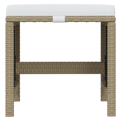 17 Piece Garden Dining Set with Cushions Poly Rattan Beige Payday Deals