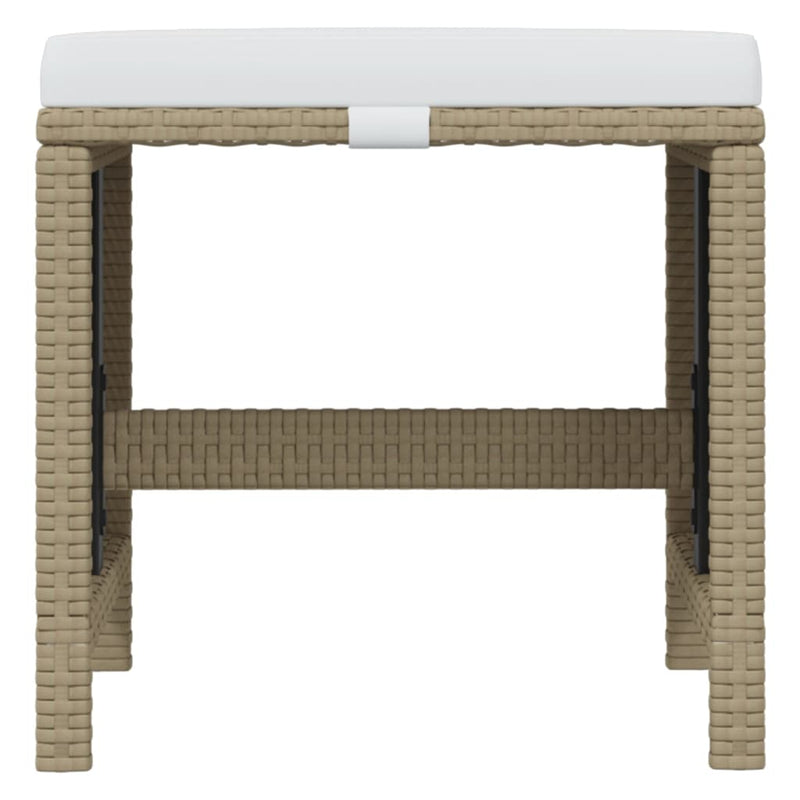 17 Piece Garden Dining Set with Cushions Poly Rattan Beige Payday Deals