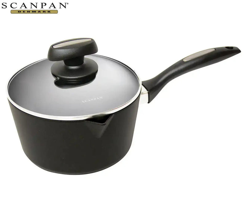 Scanpan Evolution Covered Saucepan Pan 18cm (1.5L) with Lid - Black