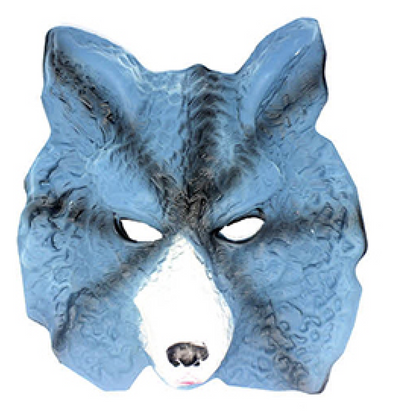 Animal Head Face Mask Halloween Costume Party Toys Adult Kids - Wolf