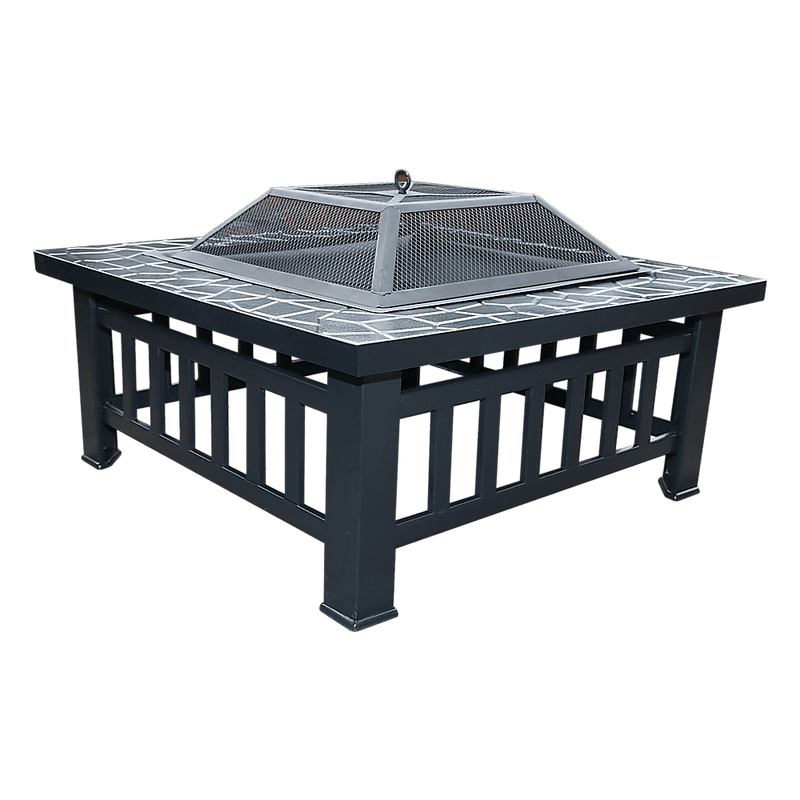 18" Square Metal Fire Pit Outdoor Heater Payday Deals