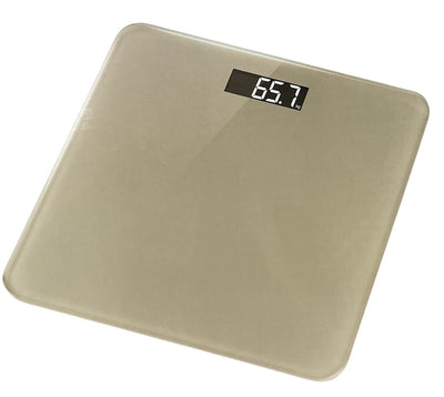 180kg Electronic Digital Tempered Glass Body Bathroom Scales Scale - Taupe Payday Deals