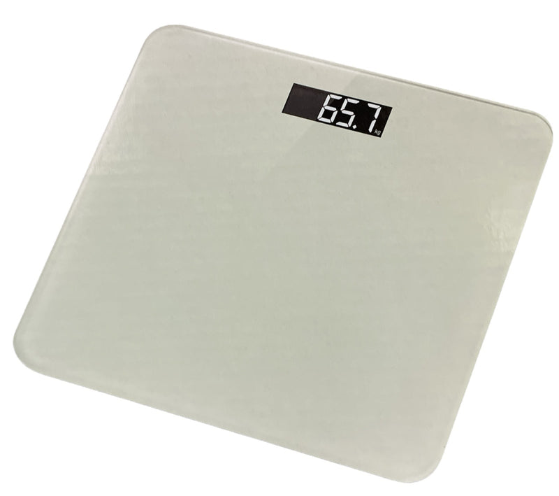 180kg Electronic Digital Tempered Glass Body Bathroom Scales Scale - White Payday Deals