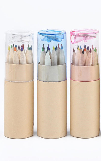18pcs Mini Colour Pencils Junior Artist Coloured Pencils Kids Drawing Pencil