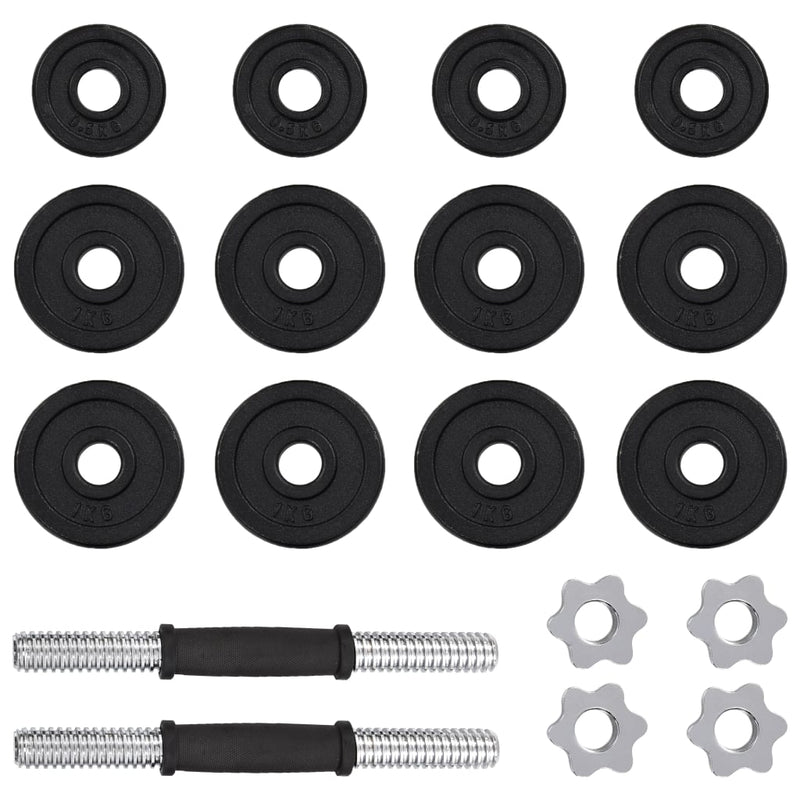 19 Piece Dumbbell Set 15 kg Cast Iron Payday Deals