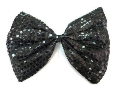 LARGE BOW TIE Sequin Polka Dots Bowtie Big King Size Party Unisex Costume
