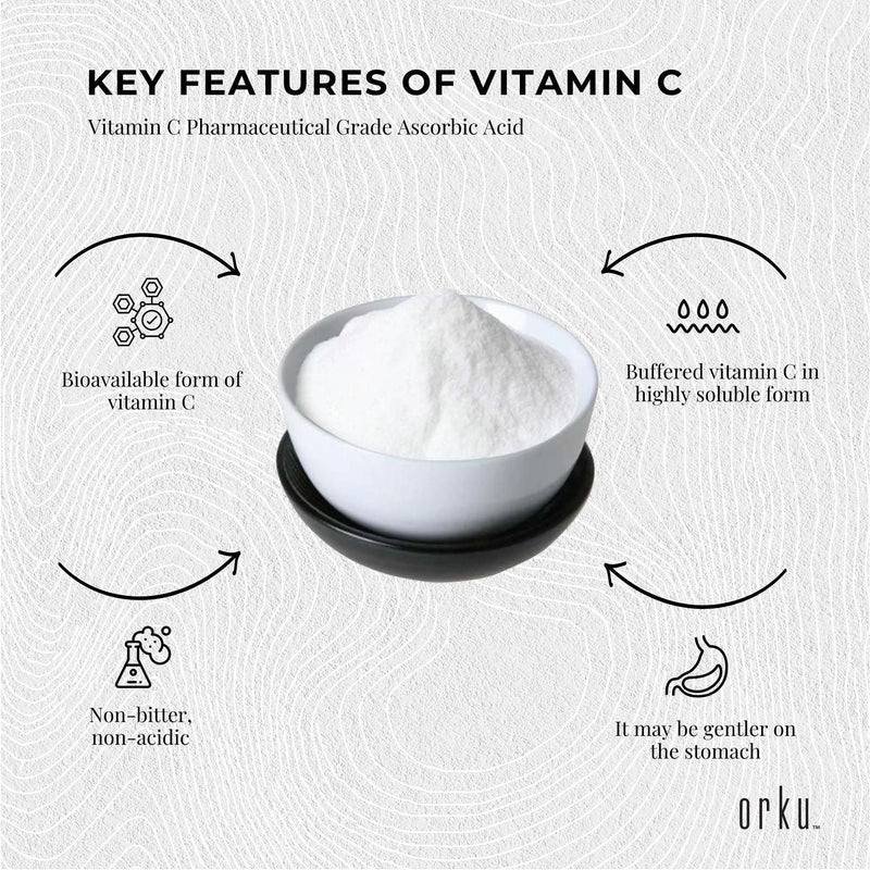 1Kg Sodium Ascorbate Powder  - Vitamin C Buffered Pharmaceutical Ascorbic Acid Payday Deals