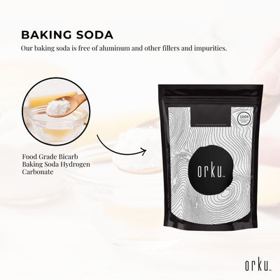 1Kg Sodium Bicarbonate - Food Grade Bicarb Baking Soda Hydrogen Carbonate Powder Payday Deals