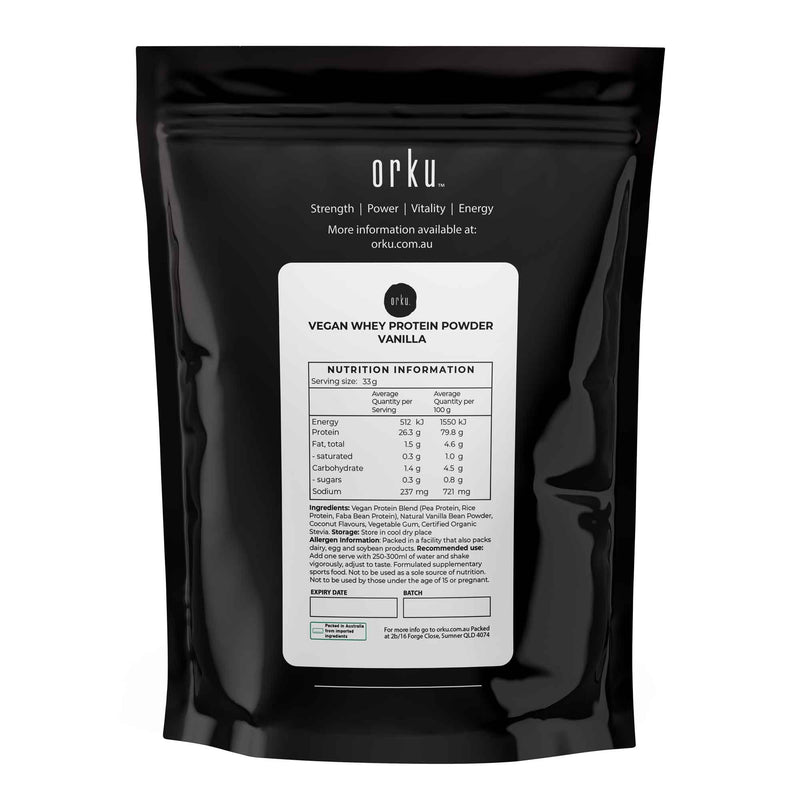 1Kg Vegan Whey Protein Powder Blend - Vanilla Plant WPI/WPC Supplement Payday Deals