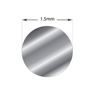 1m Sterling Silver 1.5mm - Soft Round Wire Rod 15 Gauge Jewellery Bead Payday Deals