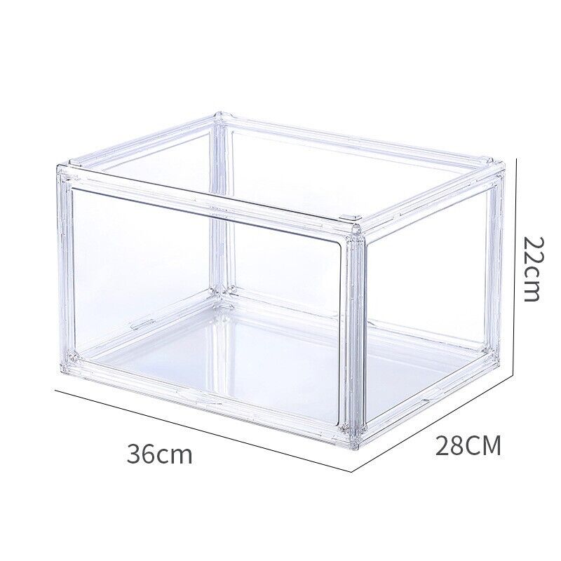 1PC Ultra-clear sneaker storage magnetic side display acrylic shoe box shoe box Payday Deals
