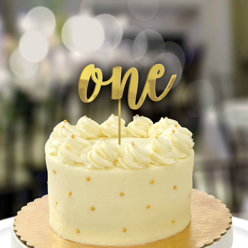 1st Birthday One Gold Cake Topper Payday Deals