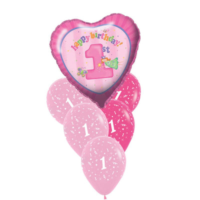 1st Birthday Pink Fun At One Girl Balloon Pack Payday Deals