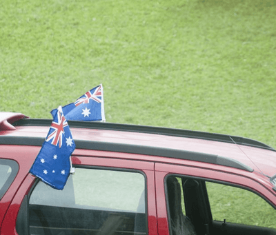 1x AUSTRALIA CAR FLAG with Window Clip Flags Australia Day 30cm x 45cm Payday Deals