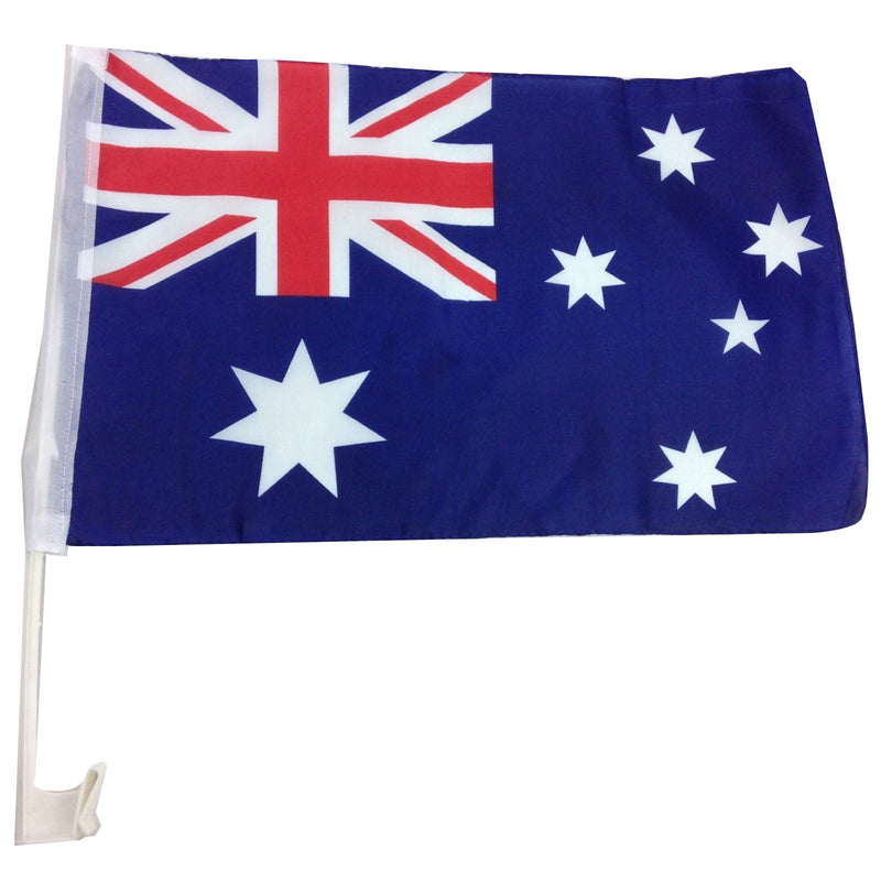 1x AUSTRALIA CAR FLAG with Window Clip Flags Australia Day 30cm x 45cm Payday Deals