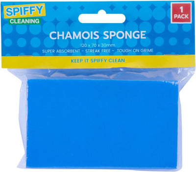 1x Chamois Detailing Sponge Super Absorbent for Home/Kitchen/Car (120 x 70 x 30mm) Payday Deals