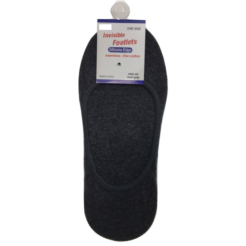 1x NO SHOW COTTON SOCKS Non Slip Heel Grip Low Cut Invisible Footlet Seamless Payday Deals