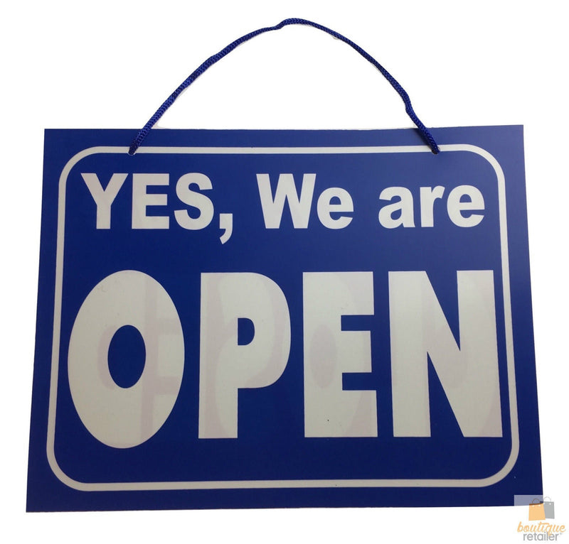 1x OPEN / CLOSED SIGN Plastic Business Shop Window Sign 28cm x 21.5cm Payday Deals