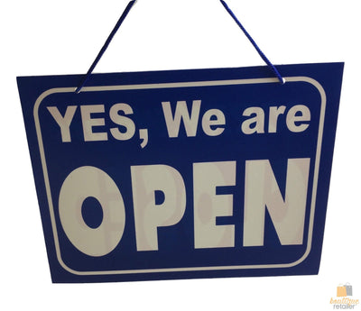 1x OPEN / CLOSED SIGN Plastic Business Shop Window Sign 28cm x 21.5cm Payday Deals