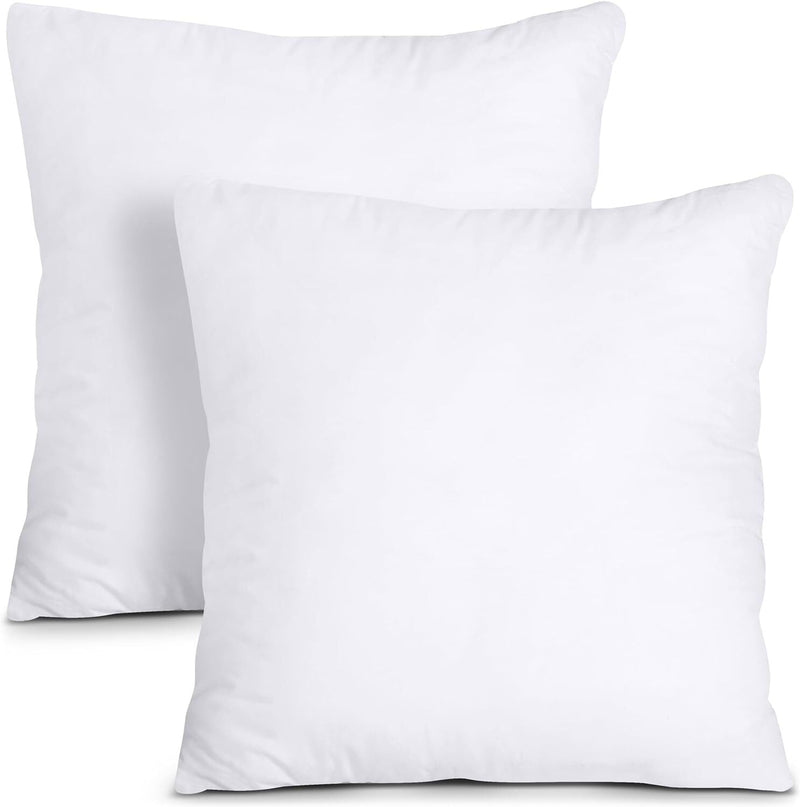 1x Premium Euro 100% Cotton Pillow with Cover Filled Durable Soft European Square - 65x65cm Payday Deals