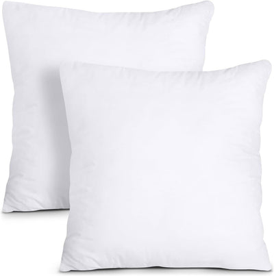 1x Premium Euro 100% Cotton Pillow with Cover Filled Durable Soft European Square - 65x65cm Payday Deals