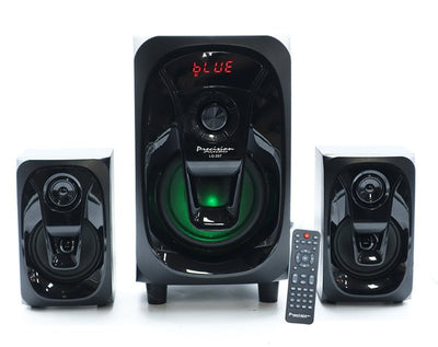 2.1 Channel Mini Speaker System Bluetooth USB FM Radio Remote Control LG207 Payday Deals