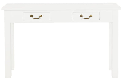 2 Drawer Straight Leg Sofa/Hall Table (White) Payday Deals