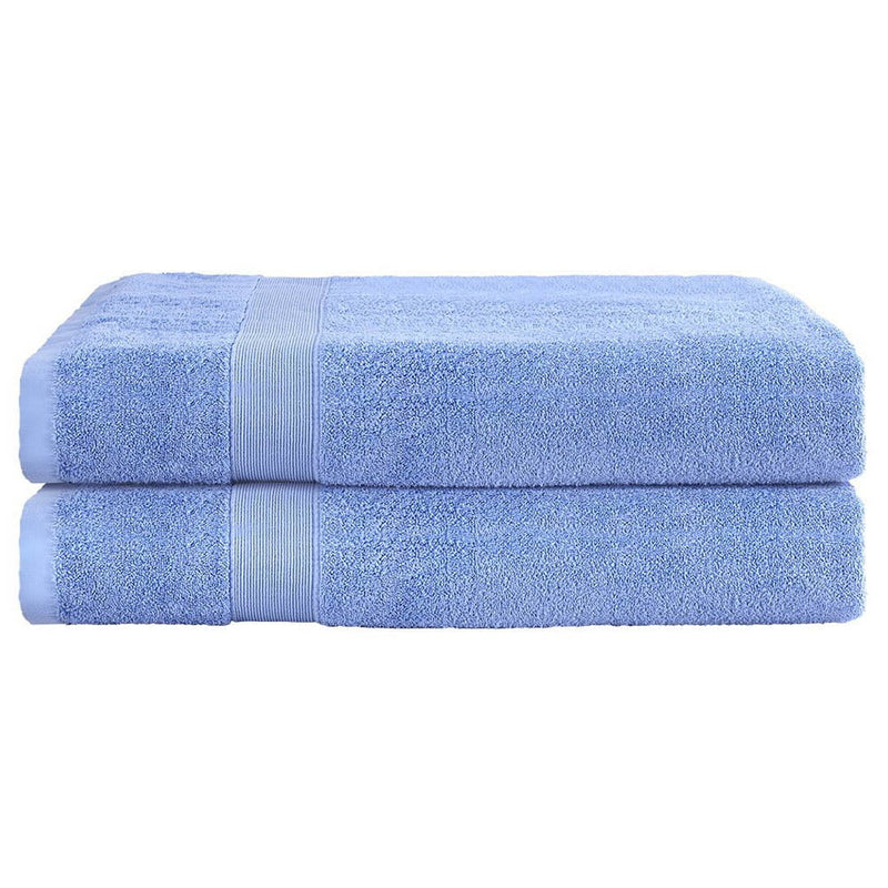 2 Pack Bath Sheets Set Cotton Extra Large Towel Blue Payday Deals