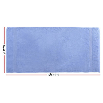 2 Pack Bath Sheets Set Cotton Extra Large Towel Blue Payday Deals