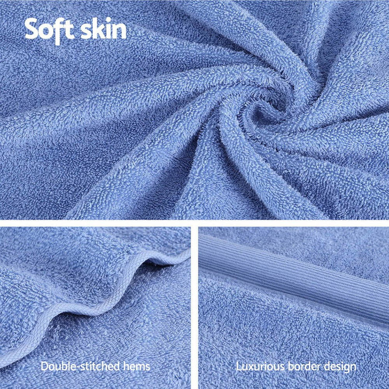 2 Pack Bath Sheets Set Cotton Extra Large Towel Blue Payday Deals