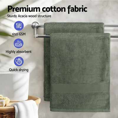 2 Pack Bath Sheets Set Cotton Extra Large Towel Green Payday Deals