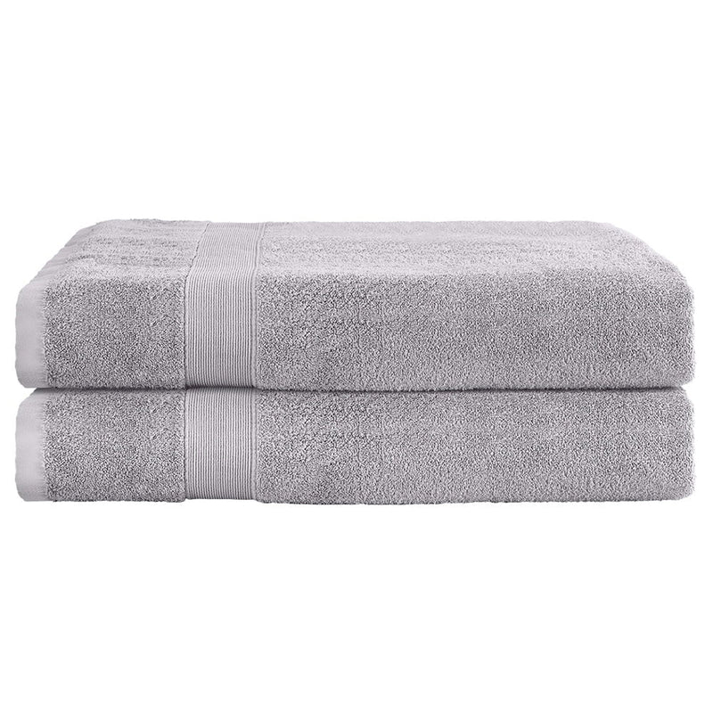 2 Pack Bath Sheets Set Cotton Extra Large Towel Grey Payday Deals