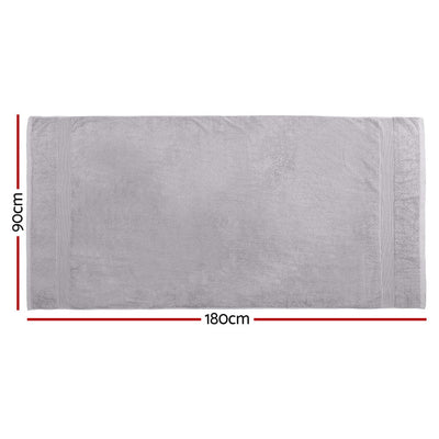 2 Pack Bath Sheets Set Cotton Extra Large Towel Grey Payday Deals