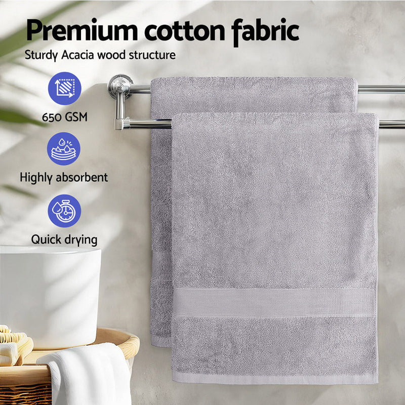 2 Pack Bath Sheets Set Cotton Extra Large Towel Grey Payday Deals