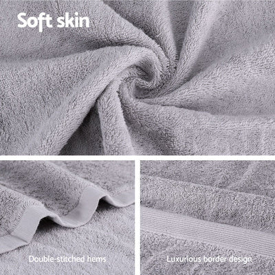 2 Pack Bath Sheets Set Cotton Extra Large Towel Grey Payday Deals