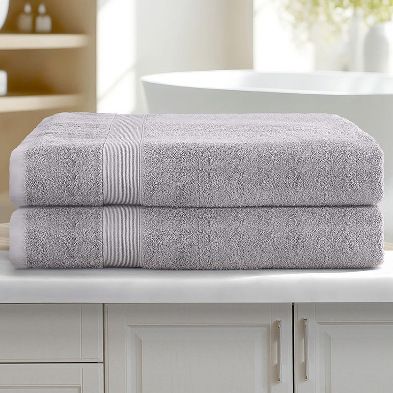 2 Pack Bath Sheets Set Cotton Extra Large Towel Grey Payday Deals